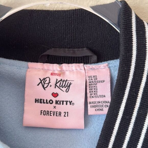 Hello Kitty X Forever 21 Varsity Bomber Faux Leather Jacket - Picture 15 of 16